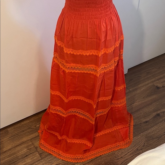 Elegant Orange Lace Maxi Dress NWOT available in black pink and purple as well - Picture 2 of 9